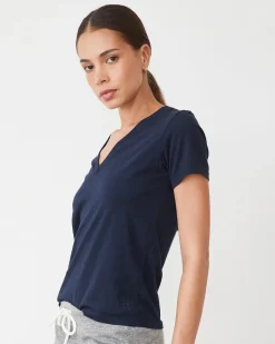MONROW Basic V Neck BLUEBLACK Online